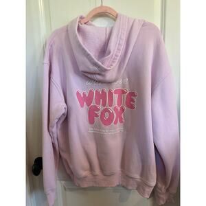 White Fox Boutique Lavender Hoodie with Pink Logo